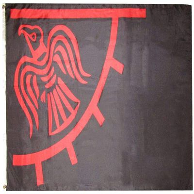 AES American Wholesale Superstore 3x5 Viking Raven Red & Black Odinic 3'x5' Rough Tex 100D Oxford Polyester Flag