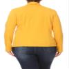 Plus Size Casual Solid Basic Long Sleeve Blazer Cardigan Jacket/Made in USA Mustard 3XL view 4