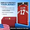 PENNZONI Jersey Frame Display Case - Clear Acrylic Sports Jersey Display Case, Jersey Display Frame for Baseball, Football, Hockey, Soccer & Basketball | Black Back view 3