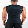 DEVOPS 3 Pack Men's Athletic Compression Mesh Sleeveless Shirts (Small, Black/Black/Black) view 3