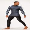 DEVOPS 3 Pack Men's Athletic Turtle Neck Long Sleeve Compression Shirts (X-Large, Black/Camo Charcoal/White) view 2