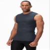 DEVOPS 3 Pack Men's Athletic Compression Mesh Sleeveless Shirts (2X-Large, Blalck/Charcoal/White) view 4