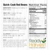 Ready Harvest Emergency Food - Red Beans | Pre-cooked Beans, Just add hot Water | #10 Can | 25-Year Shelf Life | 3 lbs | Cans Filled to the Top view 2