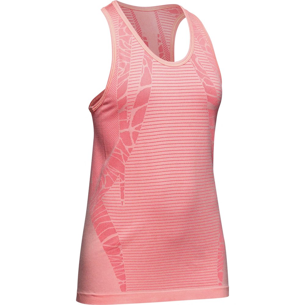 Under Armour Girl's Seamless Tank (Big Kids) French Gray/Eclectic Pink/Eclectic Pink XL (18-20 Big Kid)