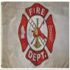 AES American Wholesale 3x5 Fire Dept Department Emblem White Premium Quality Polyester Flag Banner view 1