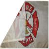 AES American Wholesale 3x5 Fire Dept Department Emblem White Premium Quality Polyester Flag Banner view 2
