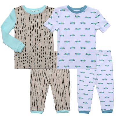 Asher and Olivia 3T Boys Pajamas Toddler Pjs Set Pants Sleepers for Kids Sleepwear Organic Cotton