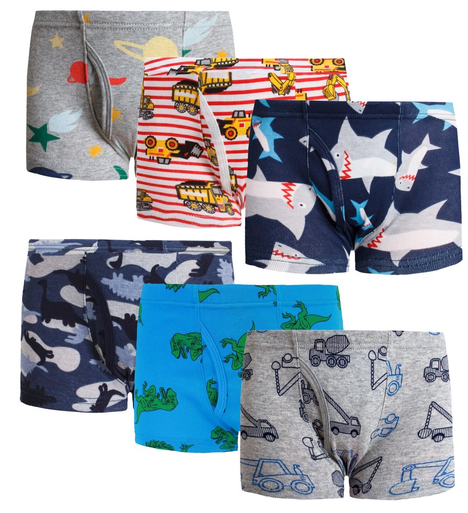 Boboking Little Boys Boxer Briefs Dinosaur Truck Toddler Kids Underwear Mixed (Pack of 6) 2T/3T