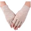 Women's Summer Fingerless Driving Gloves Cotton UV Sun Protection Gloves for Cycling Motorcycle Camping, Non Skid Palm (Khaki) view 4