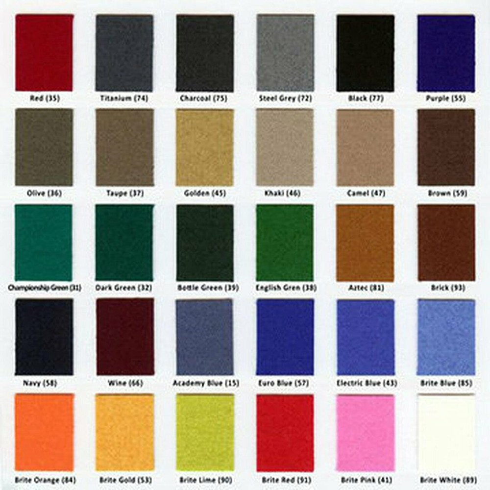 Championship 7' Saturn II Teflon 2466 Billiards Pool Table Felt Cloth - Euro Blue