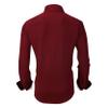 Alex Vando Mens Bamboo Dress Shirts Wrinkle Free Regular Fit Stretch Button Down Shirt,Burgundy,L view 2