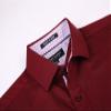 Alex Vando Mens Bamboo Dress Shirts Wrinkle Free Regular Fit Stretch Button Down Shirt,Burgundy,L view 3