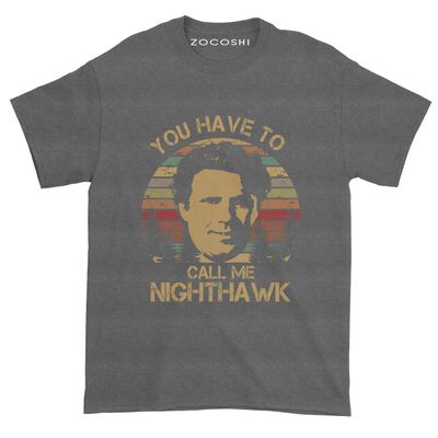 Zocoshi Men's You Have to Call Me Nighthawk T-Shirt (3XL, Dark Heather)