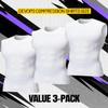 DEVOPS 3 Pack Men's Athletic Compression Mesh Sleeveless Shirts (X-Large, Black/Black/Black) view 4