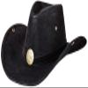 HMS Unisex-Adult's LEATHERLIKE COWHAND HAT, Black, One Size view 1