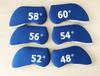 6X Golf Iron Cover Wedge Headcover Fit for Taylormade M1 M2 M3 M4 Titleist P790 Mizuno (Blue)