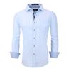 Alex Vando Mens Rayon Dress Shirts Wrinkle Free Regular Fit Stretch Button Down Shirt,Blue,S view 1