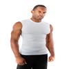 DEVOPS 3 Pack Men's Athletic Compression Mesh Sleeveless Shirts (Medium, White/White/White) view 2