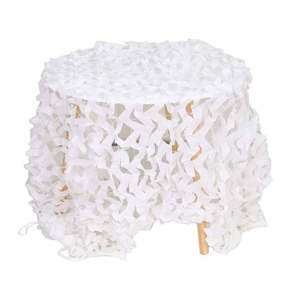 LIYFF-Tarps Camouflage Netting, UV Resistant Shade Camo Netting Blinds Outdoor Jungle Camping Military Hunting Shooting Army Mesh Nets Lightweight Durable Sunscreen Nets - White