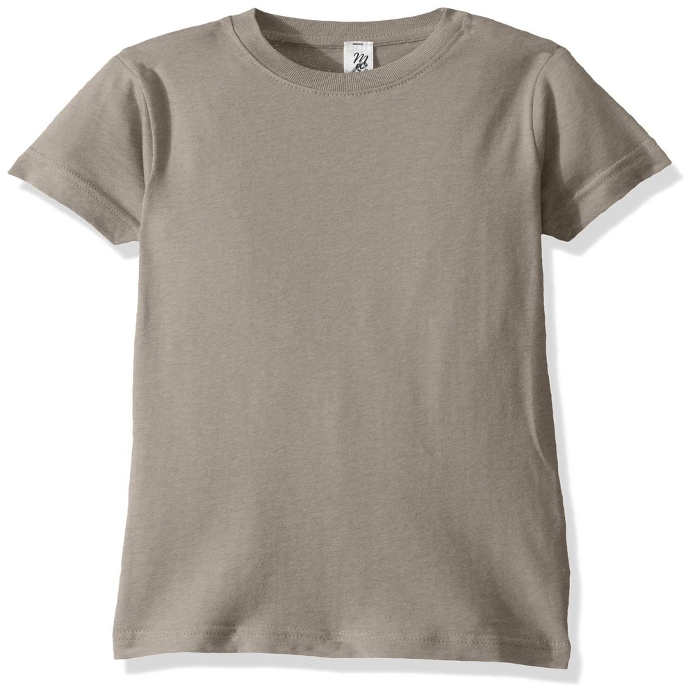 Marky G Apparel Girls' Big Sportswear Fine Jersey Longer Length T-Shirt, Titanium, Medium