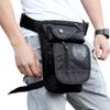 KPYWZER Nylon Thigh Drop Leg Bag for Men Women Fanny Pack Waist Bags Mens Travel Outdoors Crossbody Shoulder Pouch Black view 2
