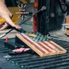 ACA American Cornhole Association Table Top Mini Cornhole Game Set American Flag Raise view 3