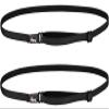 Hipsy Women's Elastic & Adjustable Running Headband Multi Pack (Elastic Black 2pk) view 1