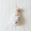 Copper Pearl Baby Beanie Hat Top Knot Stretchy Soft Enchanted view 4