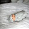 Copper Pearl Baby Beanie Hat Top Knot Stretchy Soft Champ view 4