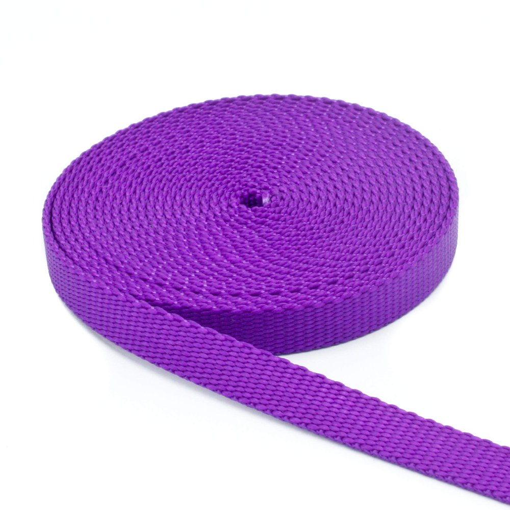 1/2 Inch Width Nylon Webbing - Medium Weight : 5 Yards 1/2" Strap Webbing Plus (Purple)