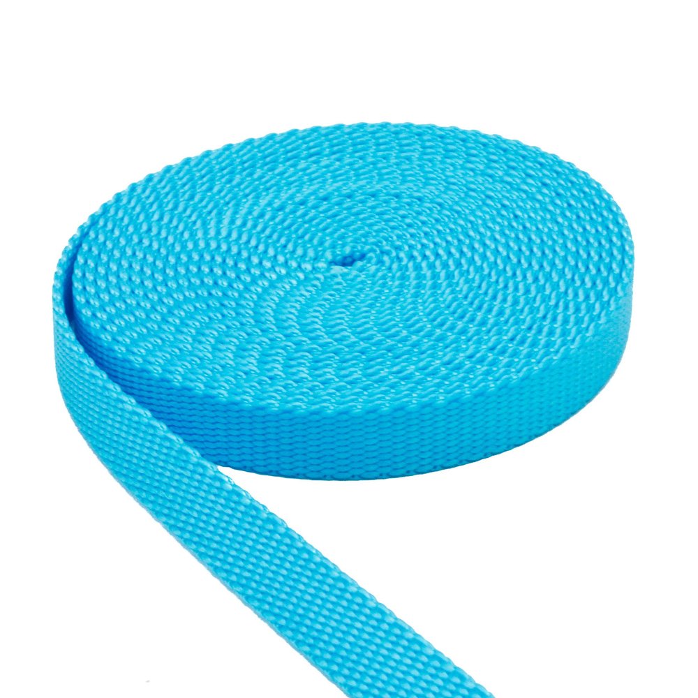 1/2 Inch Width Nylon Webbing - Medium Weight : 5 Yards 1/2" Strap Webbing Plus (Turquoise)