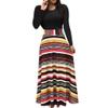 Clopon Women's Long Dress, Floral Print Maxi Dresses for Ladies Winter Long Sleeve Dress (S, Yellow) view 1