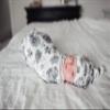 Copper Pearl Baby Beanie Hat Top Knot Stretchy Soft Rowan view 4