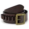TOURBON Adjustable Vintage Leather .38 .357 Caliber Handgun Bandolier Cartridge Belt view 3