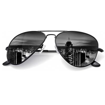 KALIYADI Classic Aviator Sunglasses for Men Women Driving Sun glasses Polarized Lens UV Blocking 58mm