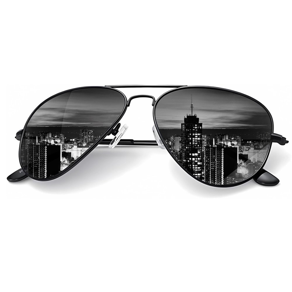 KALIYADI Classic Aviator Sunglasses for Men Women Driving Sun glasses Polarized Lens UV Blocking 58mm
