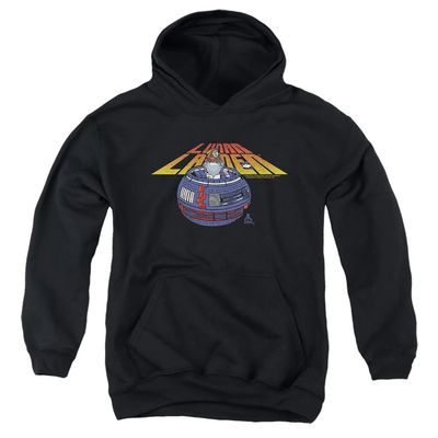 Atari Lunar Globe Unisex Youth Pull-Over Hoodie for Boys and Girls, Small Black