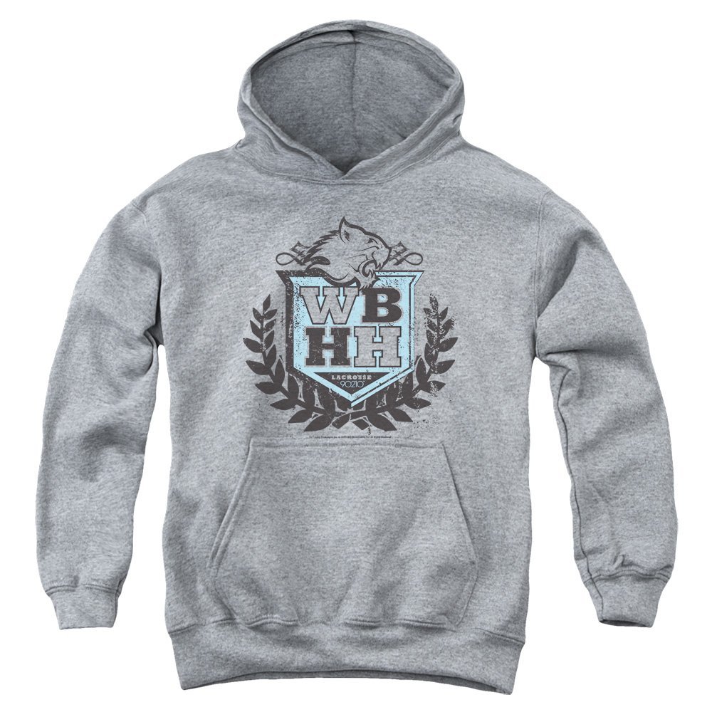Trevco 90210 Wbhh Unisex Youth Pull-Over Hoodie for Boys and Girls, Large Athletic Heather
