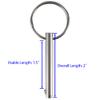 4 Pcs Quick Release Pin, Diameter 1/4", Usable Length 1-1/2", Overall Length 2", Full 316 Stainless Steel, Bimini Top Pin, Marine Hardware view 2