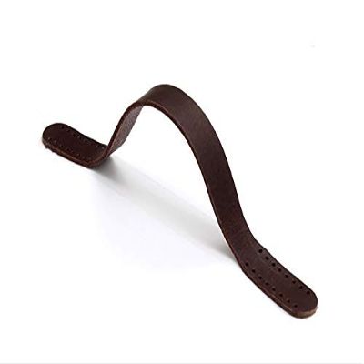 9.8" byhands Genuine Leather Outline Mini Tote Bag Strap (20-2602) (Brown)