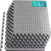 Yes4All EVA Interlocking Mats, Puzzle Floor Tiles, Foam Floor Padding with Border for Furniture, Home Space, Living Room, Garage 24,48,120 SQFT view 1