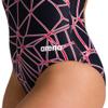 arena Carbonics Pro Light Drop Back Maxlife One Piece Swimsuit, Black - Red, 22 view 2