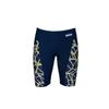 ARENA Men's Team Color Print Jammer Athletic Training Swimsuit Bathing Suit, MaxLife Chlorine Resistant Fabric, Carbonics Pro Navy/Yellow, 20 view 1