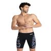 ARENA Men's Team Color Print Jammer Athletic Training Swimsuit Bathing Suit, MaxLife Chlorine Resistant Fabric, Carbonics Pro Black/Gray, 20 view 1