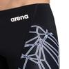 ARENA Men's Team Color Print Jammer Athletic Training Swimsuit Bathing Suit, MaxLife Chlorine Resistant Fabric, Carbonics Pro Black/Gray, 20 view 2