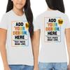 Custom Youth T Shirt Design Your Own Personalized Add Your Image Front Back Side White view 4