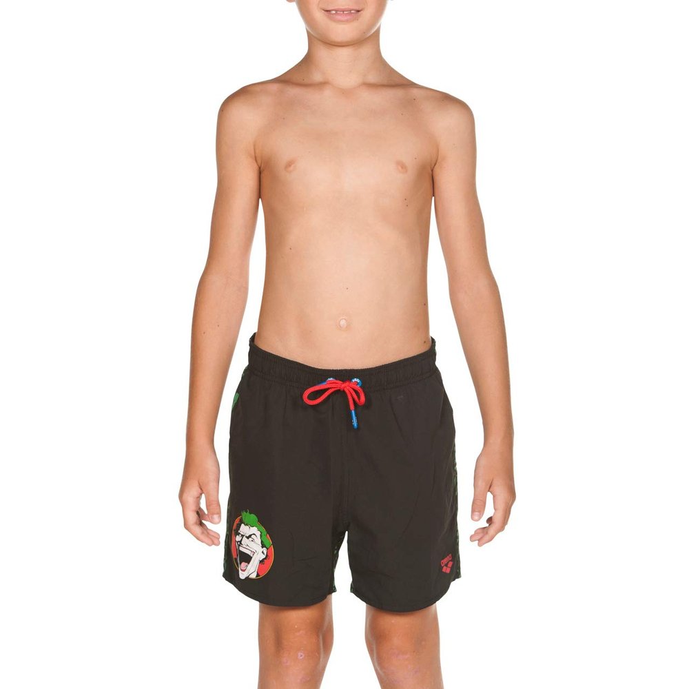 ARENA Superhero Print MaxLife Swim Boxer Swimsuit, Black - Multicolor, Small