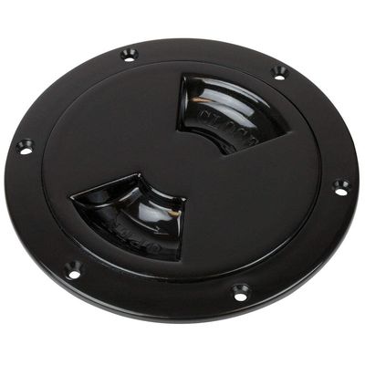 Sea-Dog Smooth Quarter Turn Deck Plate - Black - 8" [336185-1]