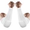 AceList 2PCS Elbow Pads with Padded Compression Shield Shape Arm Sleeves for Protection - Suitable for Basketball, Volleyball, Football, and More - Ideal for Adults, Youth, Girls, Men Women (White XL) view 1