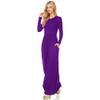 Clopon Women's Long Sleeve Dress with Pockets Solid Color Long Maxi Dresses for Ladies Casual Dress view 2